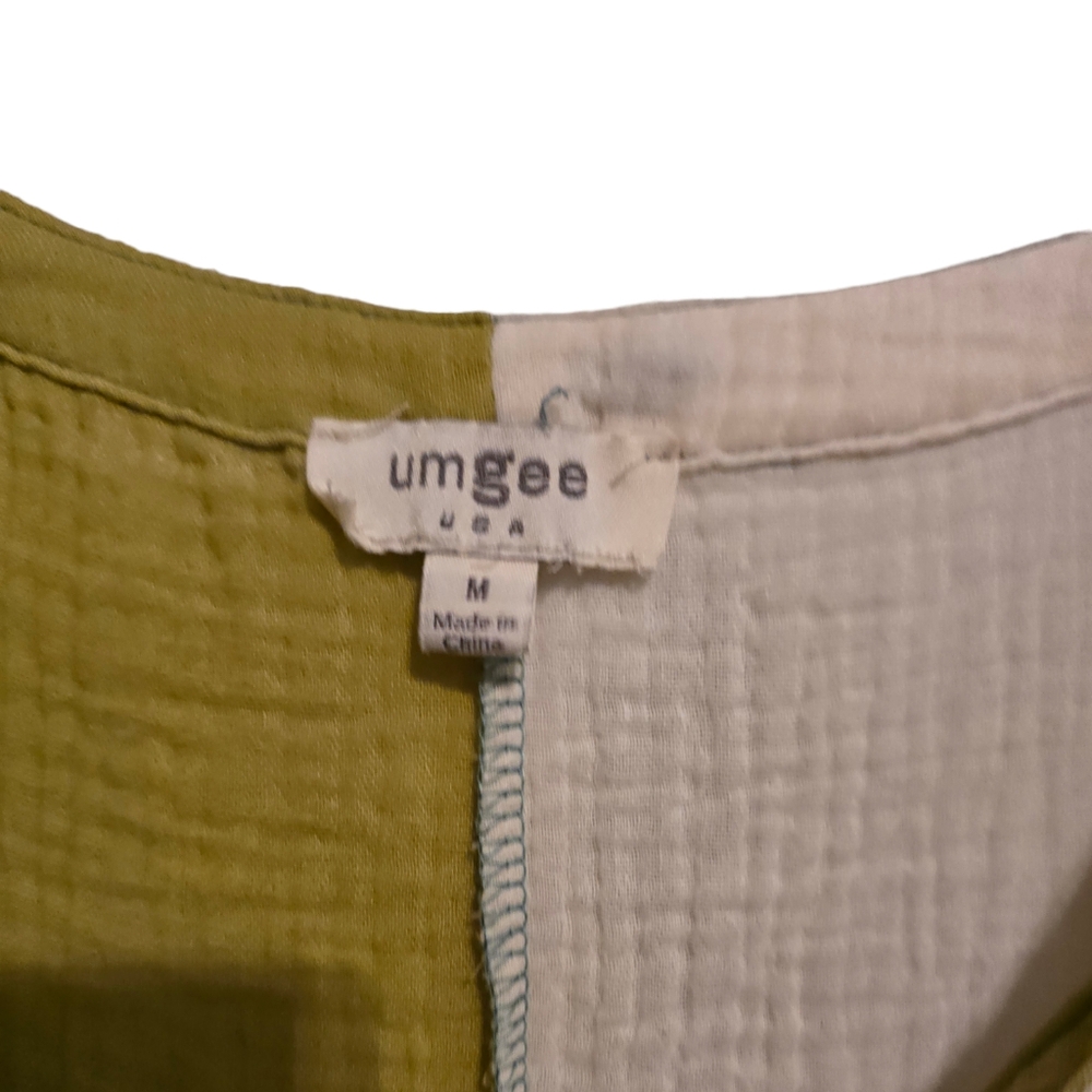 NWOT Umgee Color Block Cotton Gauze Top Size M - Picture 8 of 8